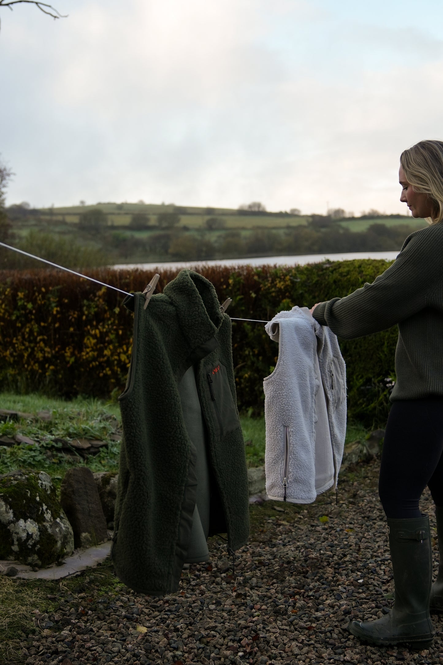 Eco-friendly Éalú fleece vest, inspired by Irish heritage, built for outdoor comfort